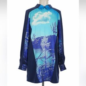 NWT Finders Keepers Blue Long Sleeve Dress